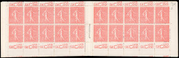 ** 199-C2 - 50c. Rouge. Type Semeuse Lignée. 20 Timbres. SUP. - Sonstige & Ohne Zuordnung