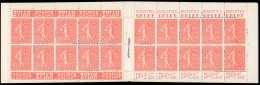** 199-C4 - 50c. Rouge. Type Semeuse Lignée. 20 Timbres. SUP. - Sonstige & Ohne Zuordnung