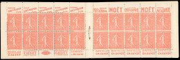 ** 199-C32 - 50c. Rouge. Type Semeuse Lignée. 20 Timbres. SUP. - Sonstige & Ohne Zuordnung