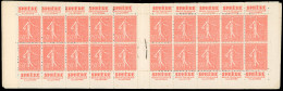 ** 199-C43 - 50c. Rouge. Type Semeuse Lignée. 20 Timbres. SUP. - Andere & Zonder Classificatie