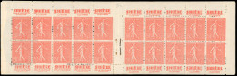 ** 199-C43 - 50c. Rouge. Type Semeuse Lignée. 20 Timbres. SUP. - Andere & Zonder Classificatie