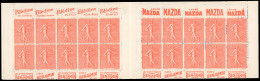 ** 199-C50 - 50c. Rouge. Type Semeuse Lignée. 20 Timbres. SUP. - Other & Unclassified