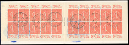 ** 199-C15am - 50c. Rouge. Type Semeuse Lignée. 20 Timbres. SUP. - Autres & Non Classés