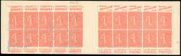 ** 199-C53 - 50c. Rouge. Type Semeuse Lignée. 20 Timbres. SUP. - Autres & Non Classés