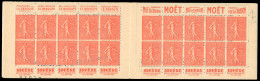 ** 199-C61 - 50c. Rouge. Type Semeuse Lignée. 20 Timbres. SUP. - Autres & Non Classés