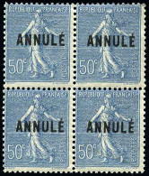 ** 161-CI2 - 50c. Bleu. Bloc De 4. SUP. - Cours D'Instruction