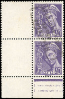 ** 2 - DUNKERQUE. Paire Du 40c. Violet. SUP. - War Stamps