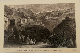 Lebanon , Liban Bartlett Vintage Deir El Qamar Beiteddine - Palace Of The Druces 1836 - Líbano