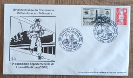 YT N°786 Sur Lettre - 50e Anniversaire Du COMMANDO BRITANNIQUE - SAINT-NAZAIRE - 1992 - Covers & Documents
