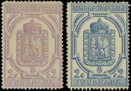 * 7+ 8 - 2c. Violet + 2c. Bleu. TB. - Newspapers