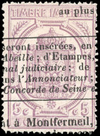 Obl. 10 - 5c. Lilas. Obl Typographique. Rare Dans Cet état. TB. - Newspapers