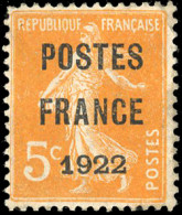 * 36 - 5c. Orange. POSTES FRANCE 1922. SUP. - Altri & Non Classificati