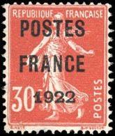 * 38 - 30c. Rouge. POSTES FRANCE 1922. SUP. - Sonstige & Ohne Zuordnung