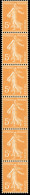 ** 5 - 5c. Semeuse Orange. Bande De 6. SUP. - Coil Stamps