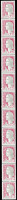 ** 52a - 25c. Marianne De Decaris Rose Clair Et Carmin Foncé. Bande De 11. SUP. - Coil Stamps