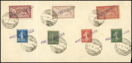 Obl. 4/6 + 8 +11 - + 13/14. 7 Valeurs Obl. S/feuillet. Surcharge En Diagonale. TB. - Guerre (timbres De)