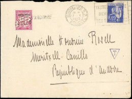 Obl. FRANCE 365 - Timbre De France N°365 S/lettre Frappée Du CàD De MONTPELLIER Du 17 Octobre 1938 à Destination De MERI - Autres & Non Classés