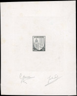 (*) 95 - Epreuve D'artiste Du 10c. Noir. 4ième état Du Poinçon. Gravure Définitive. Signatures De Robert LOUIS (dessinat - Autres & Non Classés