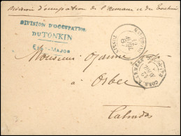 Obl. Lettre Frappée Du CàD Octogonal CORR. D'ARMEES HAI-PONG Du 12 Avril 1887, Du CàD Rond D'HAIP-PHONG - TONKIN Du Même - Altri & Non Classificati