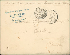 Obl. Lettre Frappée Du CàD Rond TONKIN - CORPS EXPEDITIONNAIRE Du 11 Août 1887, Du CàD HA-NOI Du Même Jour Et De La Grif - Other & Unclassified