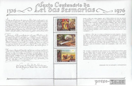 Portugal Block17 (complete Issue) Unmounted Mint / Never Hinged 1976 600 Years Bodenrecht - Hojas Bloque