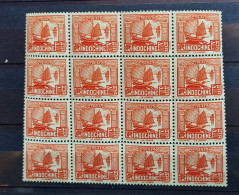 03 - 24 - Indochine - N° 152 ** En Bloc De 16  - MNH - Ongebruikt