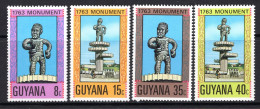 Guyana 1977 Cuffy Monument Set HM (SG 681-684) - Guyana (1966-...)