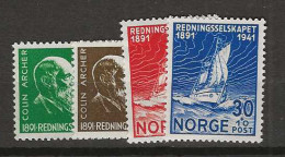 1941 MNH Norway Mi 232-35 Postfris** .. - Neufs