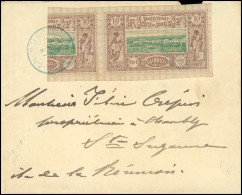 Obl. 10 - Moitié Du 10c. + 10c. Obl. S/lettre Frappée Du CàD De DJIBOUTI - COTE DES SOMALIS Du 8 Octobre 1901 à Destinat - Sonstige & Ohne Zuordnung