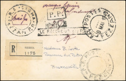 Obl. Lettre Recommandée Frappée Du CàD POSTES - FEZZAN Du 9 Mai 1943 à Destination De BRAZZAVILLE. Mention Manuscrite Du - Autres & Non Classés