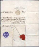 Obl. FEZ. Lettre Manuscrite Frappée Du Cachet Du Sultan Abdel Aziz Ben LAHSSEN, S/lettre Frappée Du Cachet Octogonal Vio - Autres & Non Classés