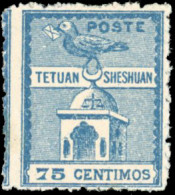 (*) 151 - 75c. Colombe Bleu TETOUAN A SHESHUAN. TB. - Sonstige & Ohne Zuordnung