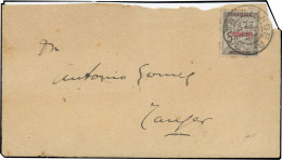 Obl. 9 - 5c. Noir Obl. S/lettre Locale Frappé Du CàD De TANGER Du 7 Février 1893. TB. - Sonstige & Ohne Zuordnung