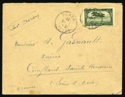 Obl. 5 - Poste Aérienne. 75c. Vert. Obl. S/lettre Frappée Du CàD De SETTAT Du 1er Septembre 1923 à Destination De CONFLA - Other & Unclassified