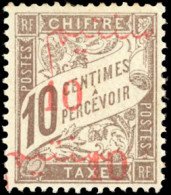 * 11a - Timbres-Taxe. 10c. S/10c. Brun. Double Surcharge. SUP. - Andere & Zonder Classificatie