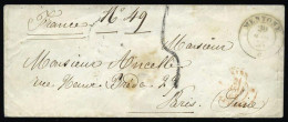 Obl. Lettre Frappée Du CàD De MENTONE Du 20 Mai 1855 à Destination De PARIS Et Taxée à 6 Décimes. TB. - Other & Unclassified
