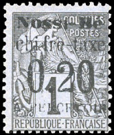 * 1 - Timbres-Taxe. 20c. S/1c. Noir S/azuré. Surcharge "CHI FRE-TAXE" Sans Le "F". Pièce Exceptionnelle. 1ière Pièce Vue - Autres & Non Classés