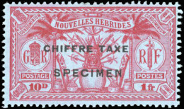 * 1/ 5 - Timbres-Taxe. Série De 6 Valeurs Surchargée SPECIMEN. (SG#53/57 - C.400£). SUP. - Other & Unclassified