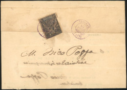 Obl. 5 - 10c. Noir S/lilas Obl. S/document Administratif Local Frappé Du CàD De TAIOHAE - TAITI Du 19 Février 1902. TB. - Other & Unclassified