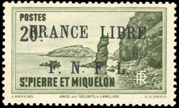 ** 273 - 20F. Vert-olive. Surcharge "FRANCE LIBRE F.N.F.L.". SUP. - Other & Unclassified