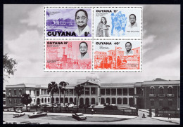 Guyana 1978 25th Anniversary Of Prime Ministers Entry Into Parliament MS MNH (SG MS693) - Guyane (1966-...)