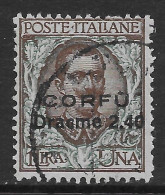 Italia Italy 1923 Occupazioni Corfù Floreale 2,40D Su 1L Sa N.11 US - Corfù