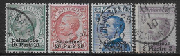 Italia Italy 1909 Estero Salonicco Effigie 4val Sa N.1-2,4-5 US - Uffici D'Europa E D'Asia