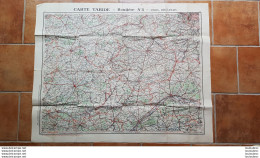 GRANDE CARTE ROUTIERE TARIDE N°8 PARIS ORLEANAIS FORMAT 92 X 74 CM PARFAIT ETAT - Cartes Géographiques