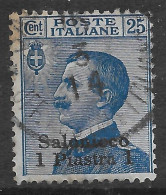 Italia Italy 1909 Estero Salonicco Michetti 1pi Su C25 Sa N.4 US - European And Asian Offices