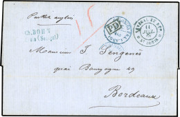 Obl. Lettre Manuscrite De ST-LOUIS Du 10 Juillet 1868, Frappée Du Cachet ''PD'' Et Du CàD SENEGAL - ST-LOUIS Du 11 Juill - Autres & Non Classés