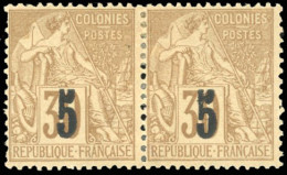 * 2A - Paire Du 5 S/30c. Brun. Type II. TB. - Other & Unclassified