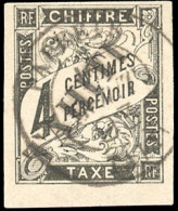 Obl. 4 - Timbres-Taxe. 4c. Noir. Belles Marges. Obl. SUP. - Autres & Non Classés