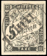 Obl. 5 - Timbres-Taxe. 5c. Noir. Belles Marges. Obl. SUP. - Other & Unclassified
