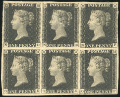 * SG#AS73 - ND-OF (OF Constant Variety), The Magnificent Block Of Six (3x2), Good To Large Margins All Round, Original G - Other & Unclassified